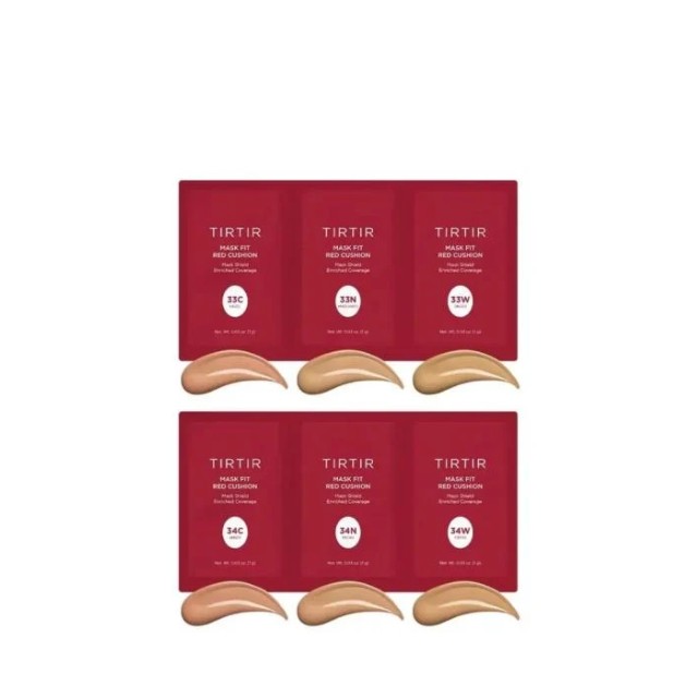 Tirtir Πακέτο Mask Fit Red Cushion 6 Shade Trial 6x1gr (33C/33N/33W/34C/34N/34W)