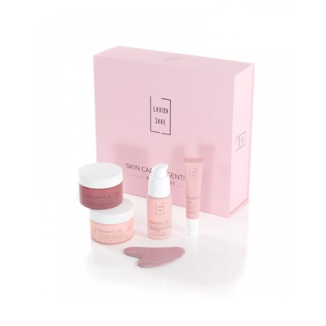 Lavish Care Skin Care Essentials Promo Pack Radiant Lift, Σετ Περιποίησης Προσώπου Αντιρυτιδικής Φροντίδας, 4 Τμχ