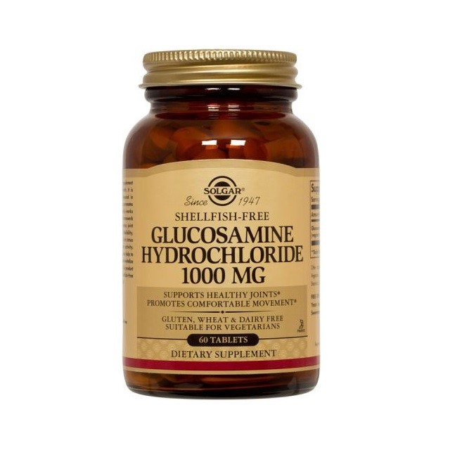 SOLGAR Glucosamine Hydrochloride Συμπλήρωμα Για Την Υγεία Των Αρθρώσεων 1000mg, 60 ταμπλέτες