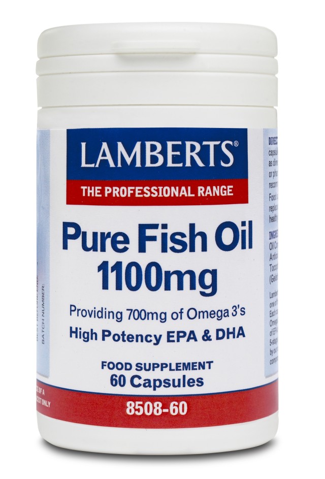 Lamberts Pure Fish Oil 1100mg (EPA), Ωμέγα 3,Ιχθυέλαιο, 60 caps 8508-60