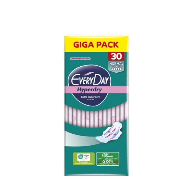 Every Day Hyperdry Normal Ultra Plus Giga Πακέτο Σερβιέτες 30τμχ