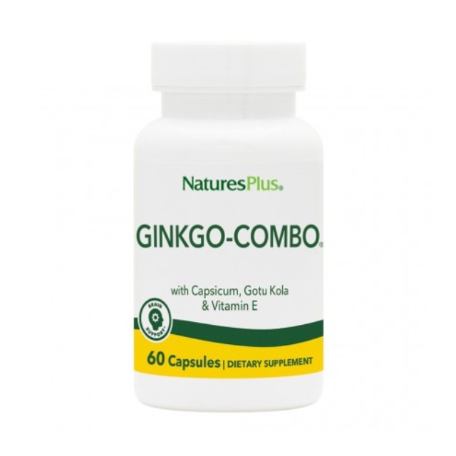 Natures Plus Ginkgo Combo για την Ενίσχυση της Πνευματικής Λειτουργίας & Μνήμης 60 Κάψουλες