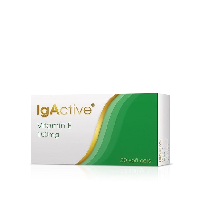 IgActive Vitamin E 150mg Συμπλήρωμα Διατροφής Με Βιταμίνη Ε, 20 μαλακές κάψουλες