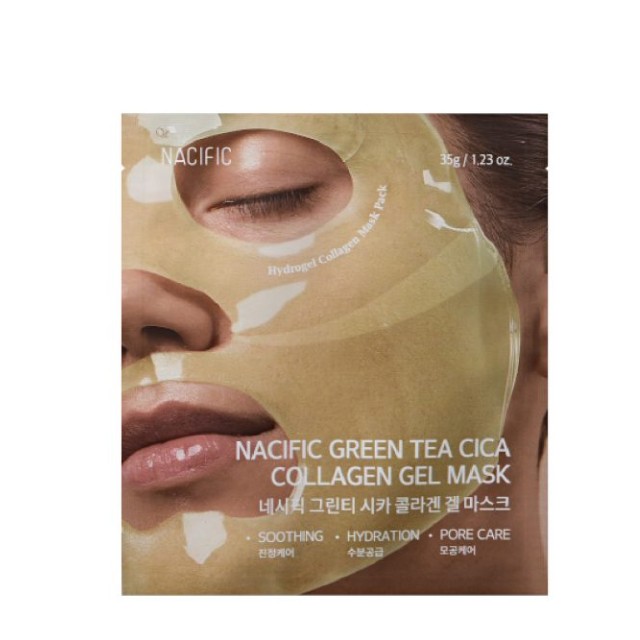 Nacific Green Tea Cica Collagen Gel Sheet Mask 35gr