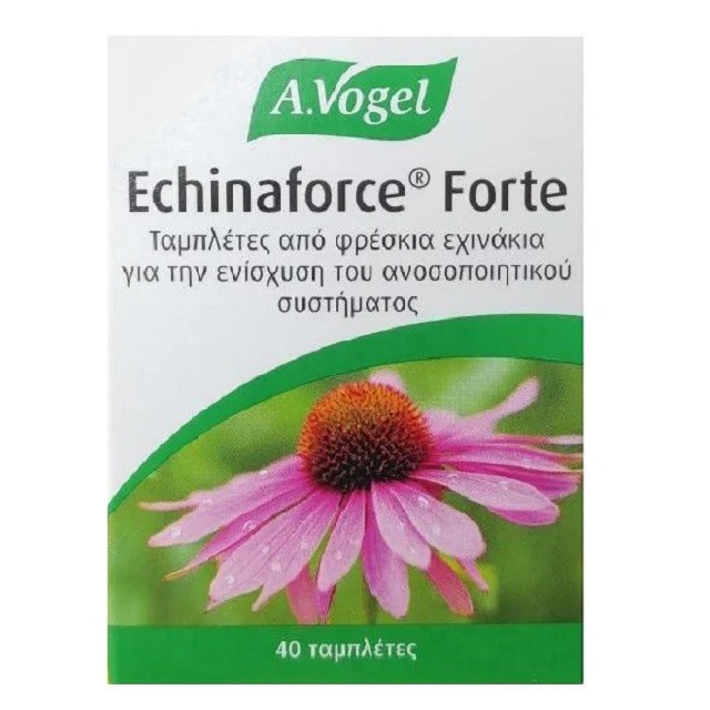 A.Vogel Echinaforce Forte Συμπλήρωμα Διατροφής με Εχινάκεια - Φυτικό Ενισχυτικό του Ανοσοποιητικού, 40 ταμπλέτες