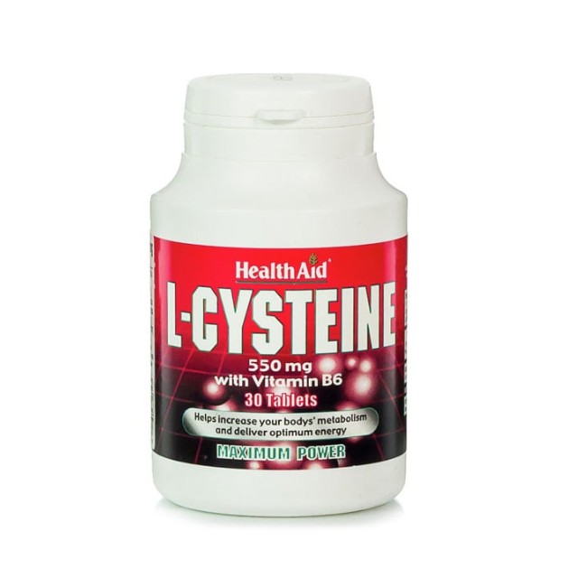 Health Aid L-Cysteine 550mg με Βιταμίνη Β6 30 ταμπλέτες