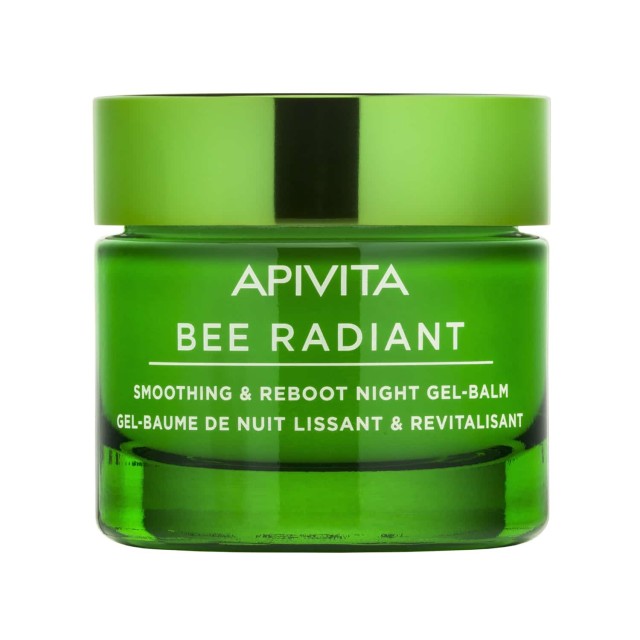 APIVITA Bee Radiant Night Gel Balm, Κρέμα Νύχτας για Λεία, Ξεκούραστη & Λαμπερή Επιδερμίδα, 50ml