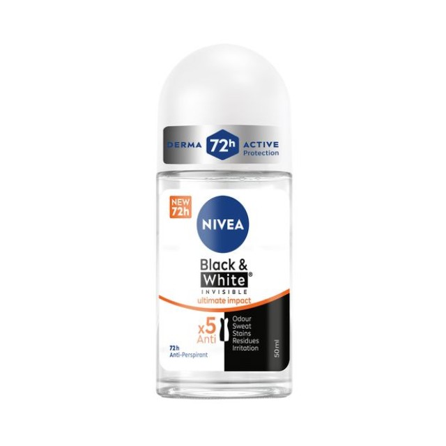 Nivea Deo Black & White Clear Invisible Ultimate Impact Roll-On Γυναικείο Αποσμητικό 50ml