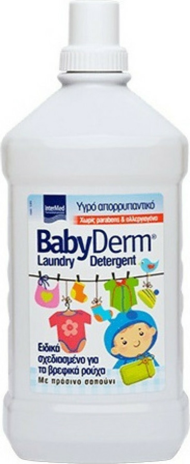 INTERMED Babyderm Laundry Detergent, Υγρό Απορρυπαντικό Για Παιδικά Ρούχα 1.4Lt
