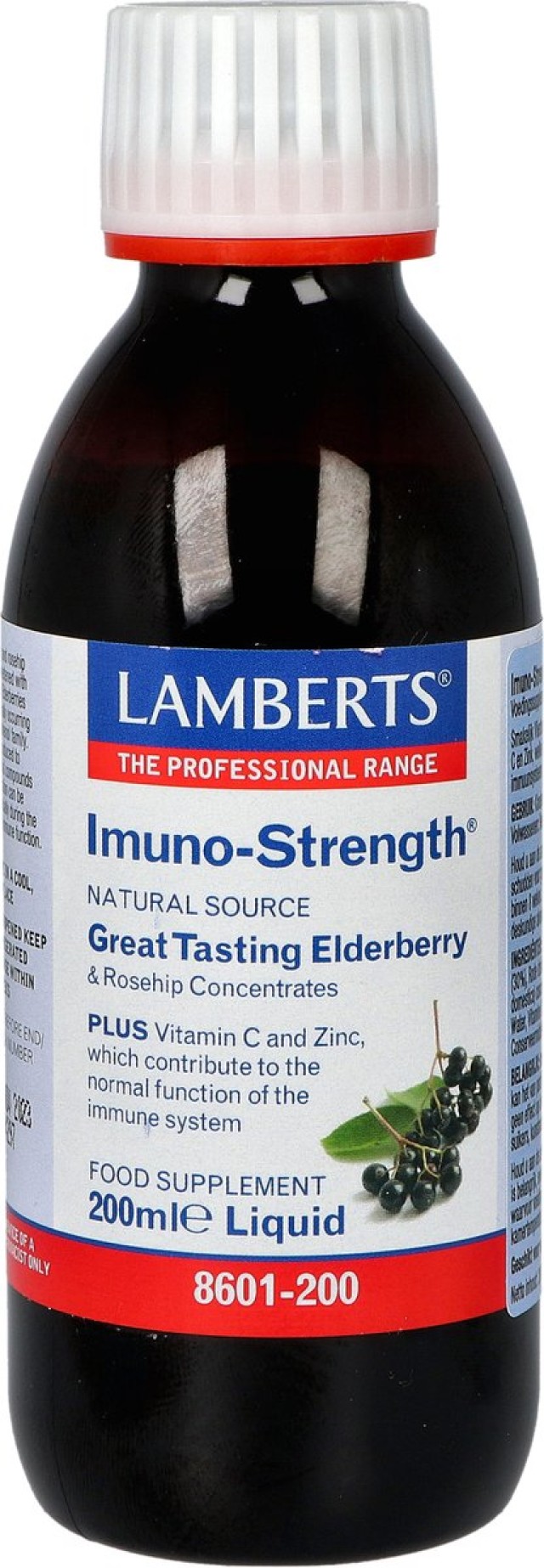 LAMBERTS Imuno-Strength Πόσιμο Συμπλήρωμα Για Την Ενίσχυση Του Ανοσοποιητικού Με Σαμπούκο, 200ml 8601-200