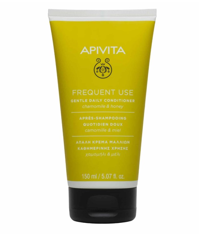 APIVITA Frequent Use Hair Conditioner with Chamomile & Honey, Απαλή Κρέμα Καθημερινής Χρήσης για Όλους τους Τύπους Μαλλιών Χαμομήλι & Μέλι, 150ml
