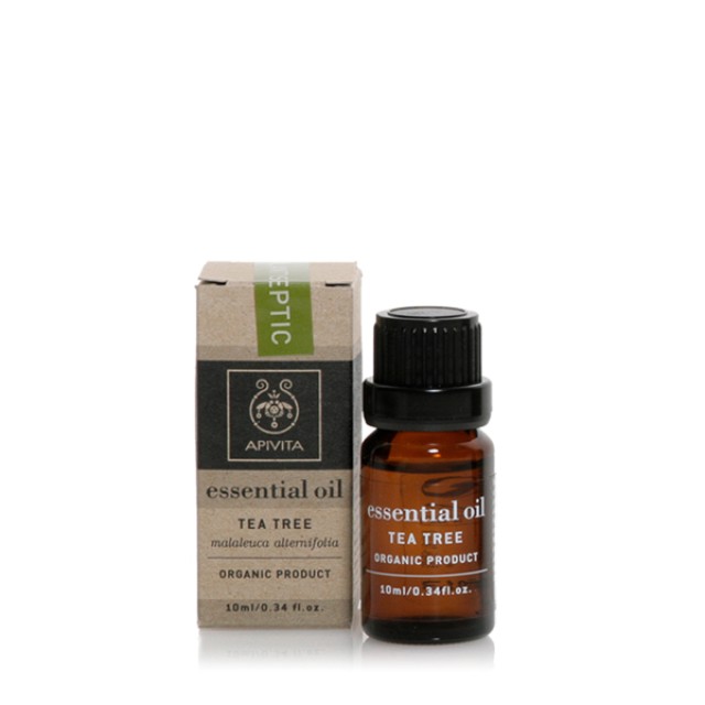 APIVITA Essential Oli Tea Tree Βιολογικά Αιθέριο Έλαιο Τεϊόδεντρο, 10ml