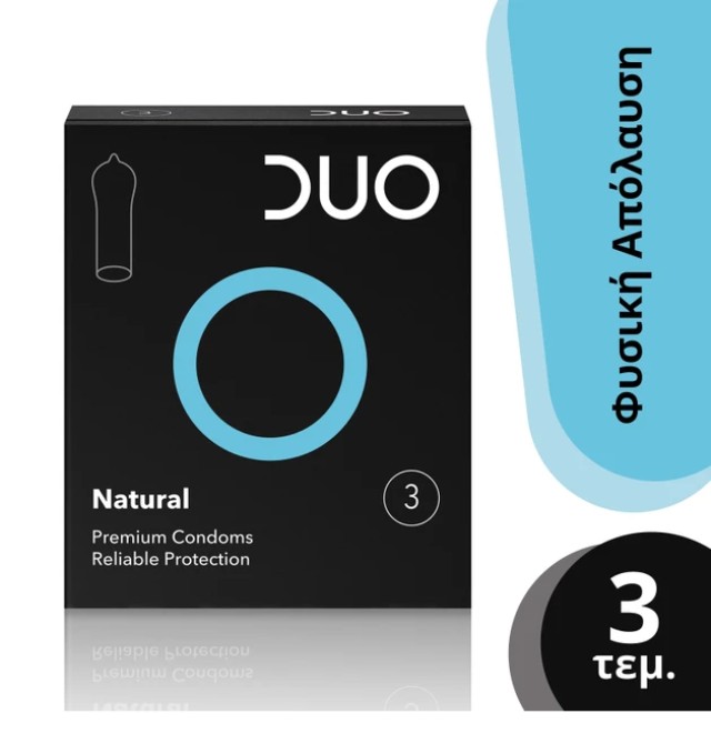 Duo Natural Προφυλακτικά Κανονικά & Διαχρονικά για Φυσική Απόλαυση, 3τεμ