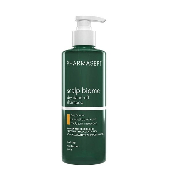 Pharmasept Scalp Biome Dry Dandruff Shampoo Σαμπουάν Με Πρεβιοτικά Κατά Της Ξηρής Πιτυρίδας, 400ml
