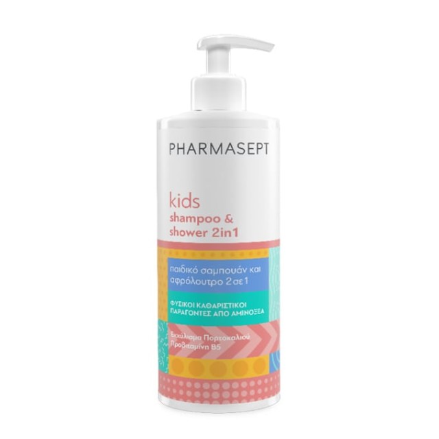 Pharmasept Kids Shampoo & Shower 2in1 Παιδικό Σαμπουάν & Αφρόλουτρο με Αντλία 500ml