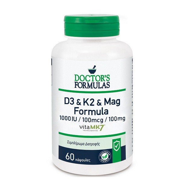 Doctors Formulas D3 & K2 & Mag Formula 60 κάψουλες