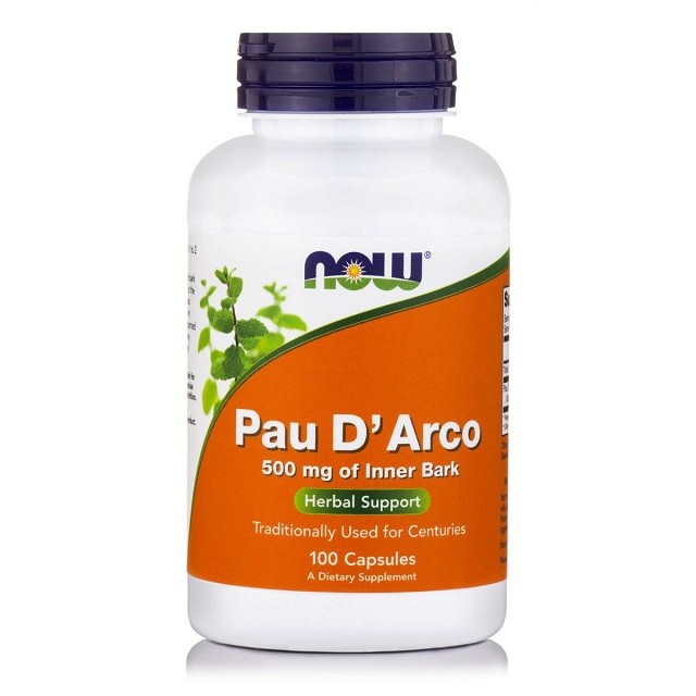 Now Foods Pau DArco 500mg Συμπλήρωμα Διατροφής Για Την Ενίσχυση Του Ανοσοποιητικού & Την Υγιή Εντερική Χλωρίδα, 100κάψουλες