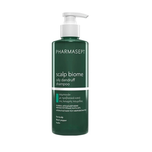 Pharmasept Scalp Biome Oily Dandruff Shampoo Σαμπουάν Κατά Της Πιτυρίδας Για Λιπαρά Μαλλιά, 400ml