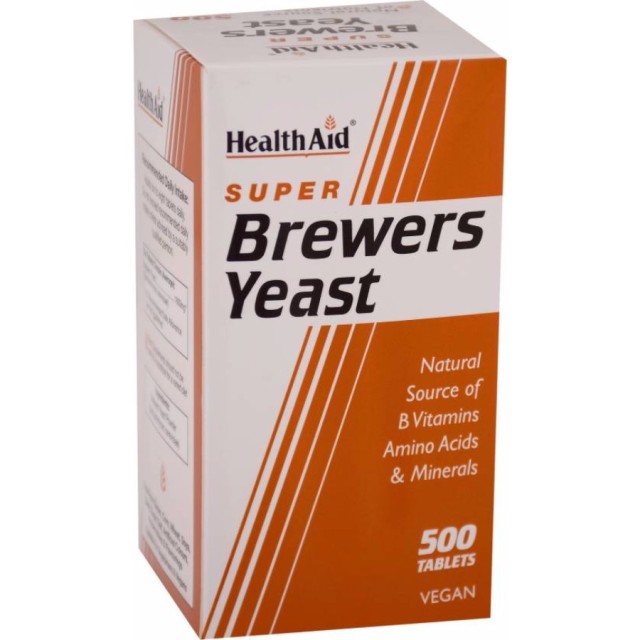 Health Aid Super Brewers Yeast Συμπλήρωμα Διατροφής Για Υγιές Δέρμα & Μαλλιά, 500 Ταμπλέτες
