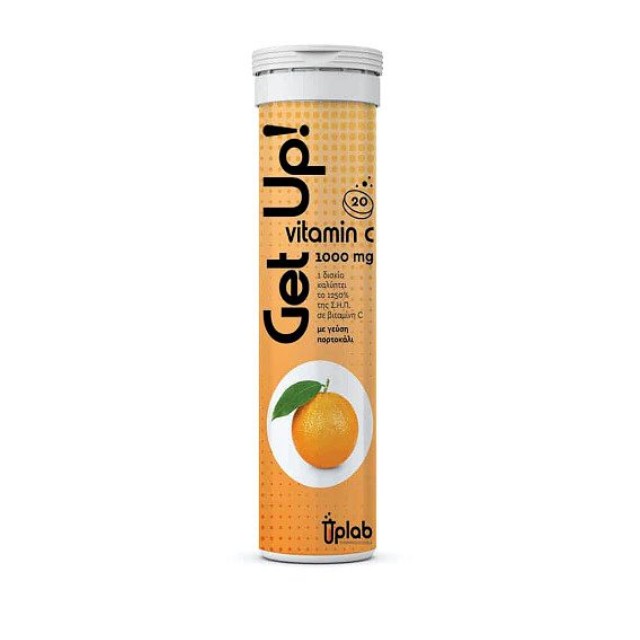 Uplab Get Up Vitamin C 1000mg Συμπλήρωμα Διατροφής με Γεύση Πορτοκάλι 20 Αναβράζοντα Δισκία