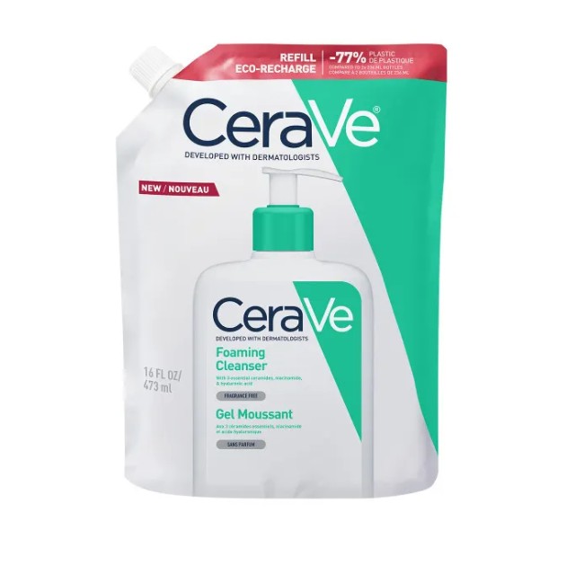 CeraVe Foaming Cleanser Refill Gel Καθαρισμού Προσώπου 473ml