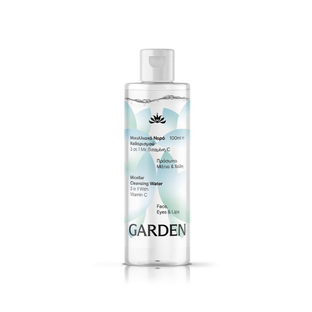 Garden Micellar Water 3 in 1 With Vitamin C Μικυλλιακό Νερό Καθαρισμού Για Πρόσωπο Χείλη & Μάτια, 100ml