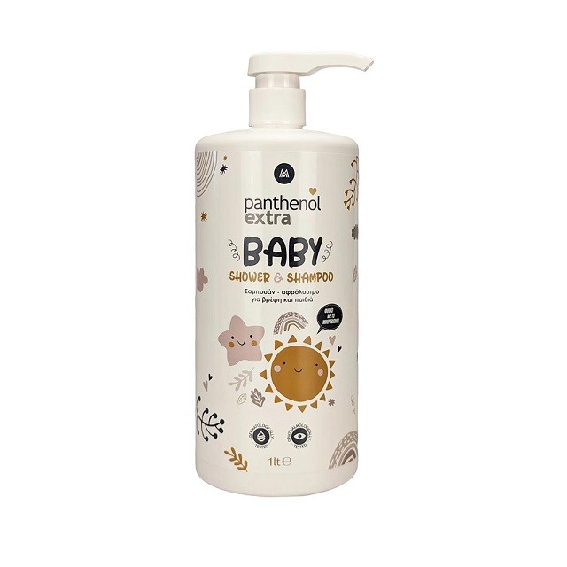 Panthenol Extra Baby Shampoo & Bath 2in1 Σαμπουάν & Αφρόλουτρο Για Βρέφη & Παιδιά, 1lt