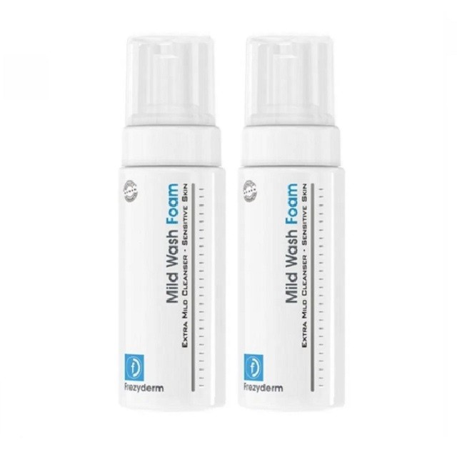 Frezyderm Mild Wash Foam Πακέτο 1+1 Απαλός Αφρός Καθαρισμού Προσώπου & Σώματος Για Κανονικές & Ευαίσθητες Επιδερμίδες 2x150ml