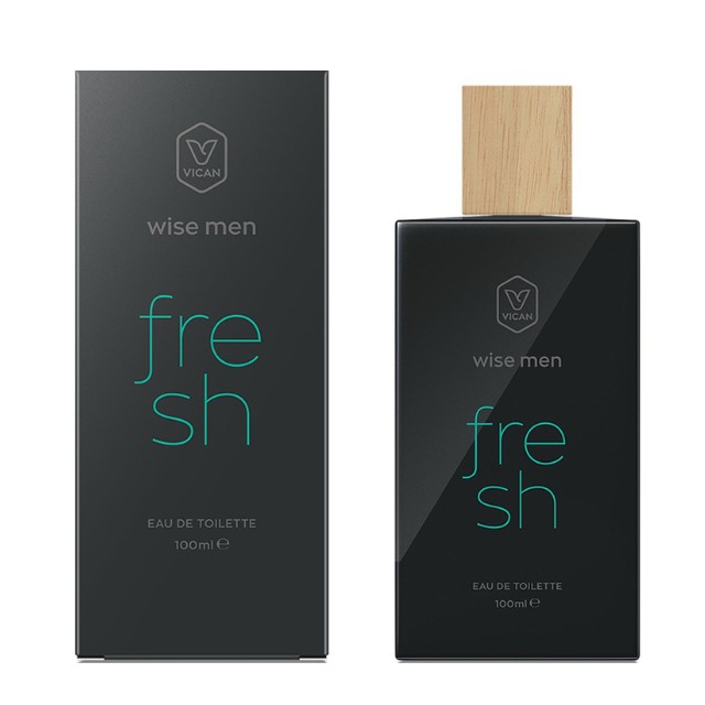 Vican Wise Men Eau De Toilette Fresh, Ανδρικό Άρωμα Με Musk και Σανταλόξυλο, 100ml
