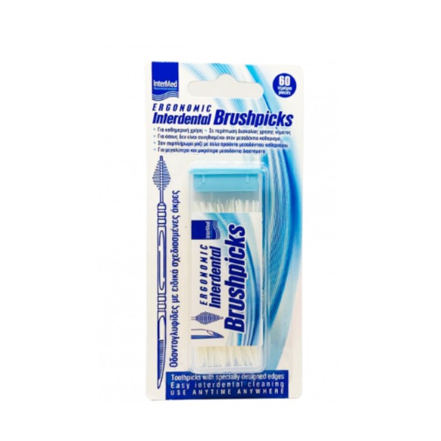 Intermed Ergonomic Οδοντογλυφίδες Interdental Brushpicks 60τεμ