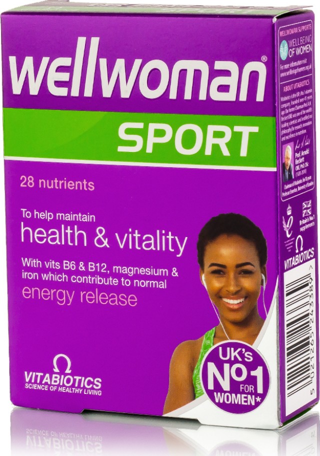 VITABIOTICS Wellwoman Sport Συμπλήρωμα Για Γυναίκες Που Αθλούνται, 30 Ταμπλέτες
