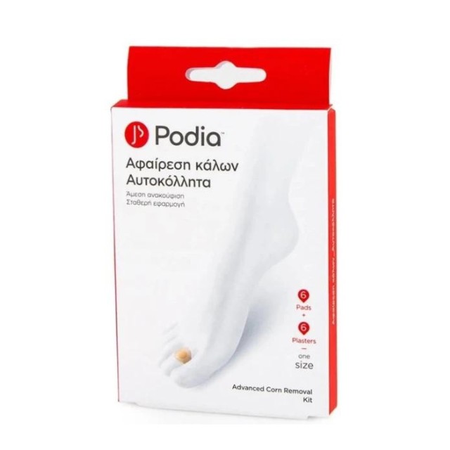 Podia Advanced Corn Removal Kit Αυτοκόλλητα για Αφαίρεση Κάλων, 6τμχ