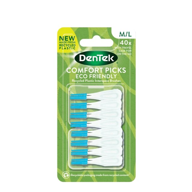 Dentek Comfort Picks Eco Friendly Μεσοδόντια Βουρτσάκια M/L 40τμχ