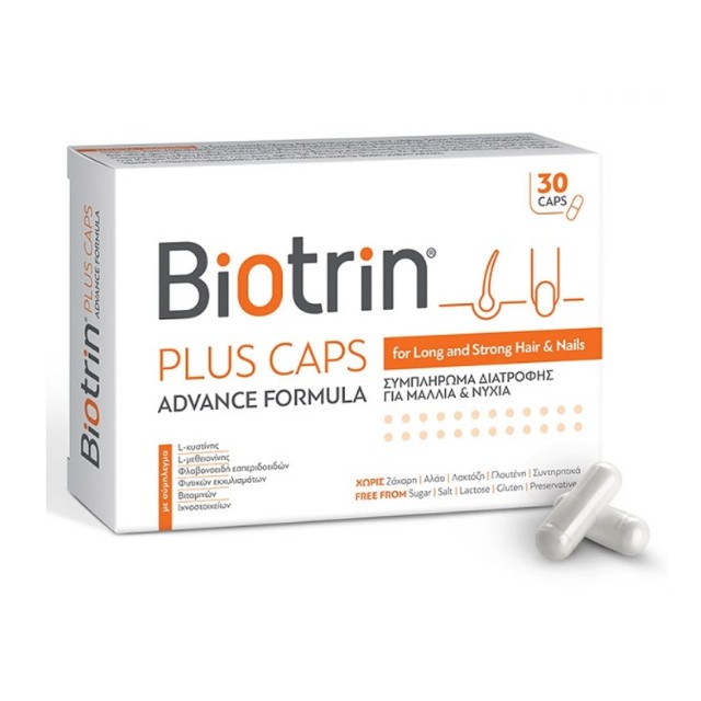 Biotrin Plus Caps Συμπλήρωμα Διατροφής για Μαλλιά & Νύχια 30 caps