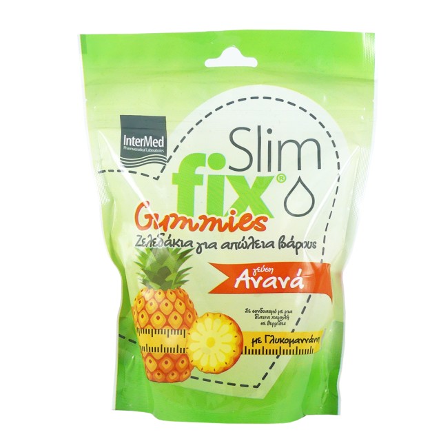 INTERMED Slim Fix Pineapple Gummies, (Ζελεδάκια για Απώλεια Βάρους με Γεύση Ανανά), 210gr