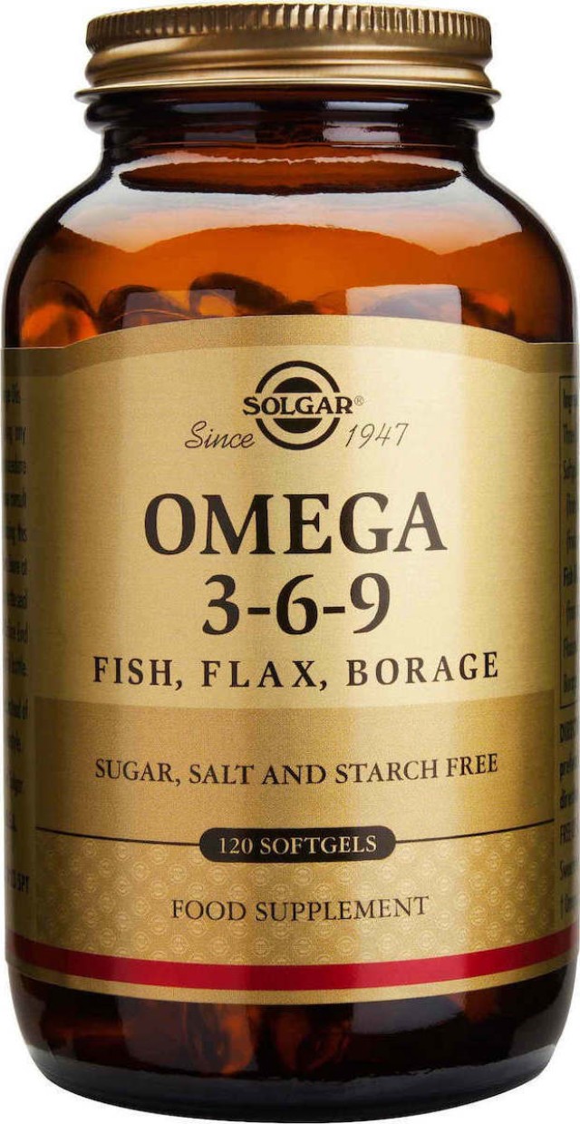 Solgar Omega 3 6 9 Fish, Flax, Borage 120 μαλακές κάψουλες