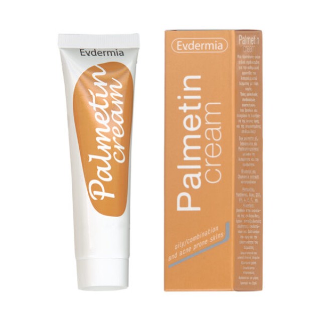 EVDERMIA Palmetin Cream Κρέμα Για Λιπαρή Επιδερμίδα Με Τάση Ακμής, 40ml