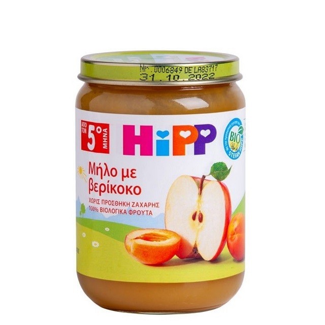 HIPP Βρεφική Κρέμα Φρούτων Με Μήλο Και Βερίκοκο Από Τον 5o Μήνα, 190g
