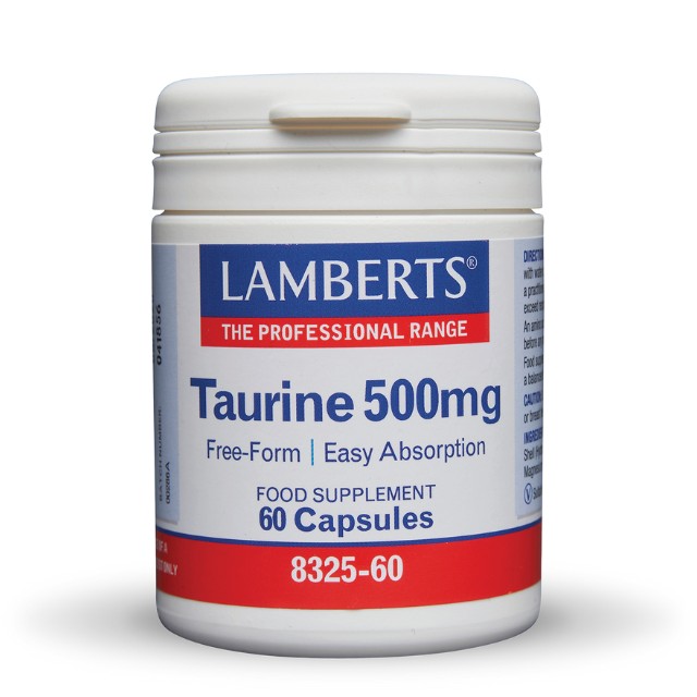 Lamberts Taurine 500mg 60 Κάψουλες 8325-60
