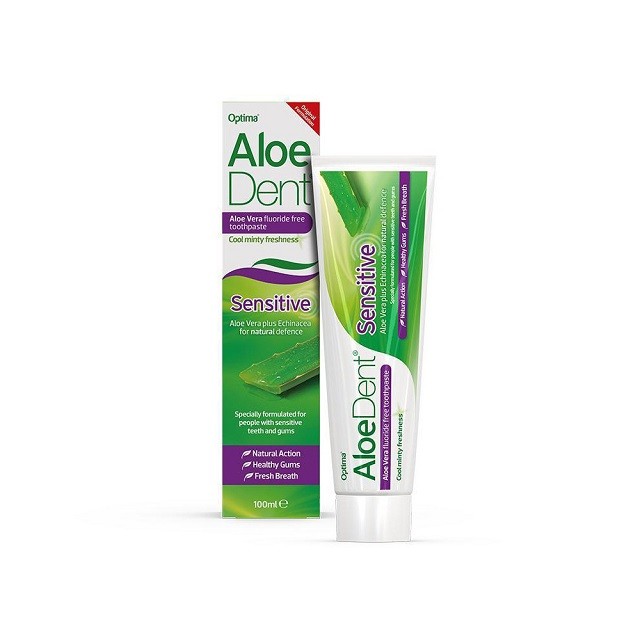 Optima Aloe Dent Sensitive Toothpaste Οδοντόκρεμα Αλόης Για Ευαίσθητα Δόντια & Ούλα, 100ml