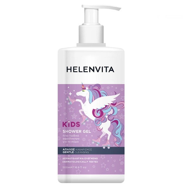 Helenvita Kids Unicorn Shower Gel Ήπιο Παιδικό Αφρόλουτρο Για Το Σώμα, 500ml