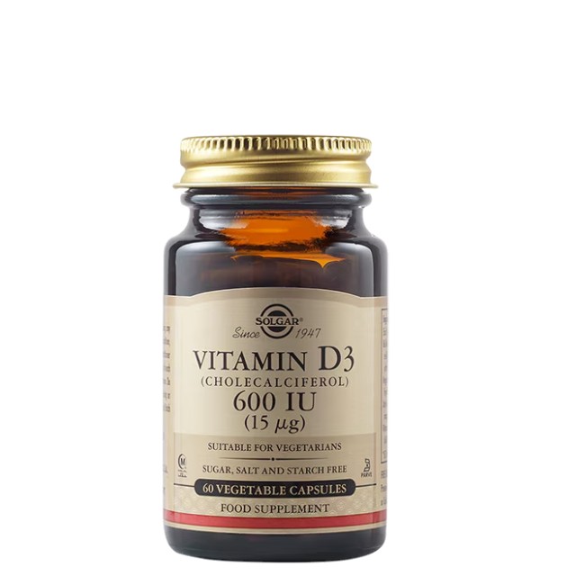 Solgar Vitamin D3 600iu 15mg Για Την Υγεία Των Οστών & Των Αρθρώσεων 60 Κάψουλες