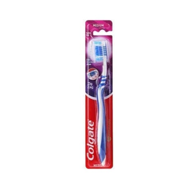Colgate Zig-Zag Medium Οδοντόβουρτσα Για Βαθύ Καθαρισμό Με Καπάκι, 1 Τεμάχιο