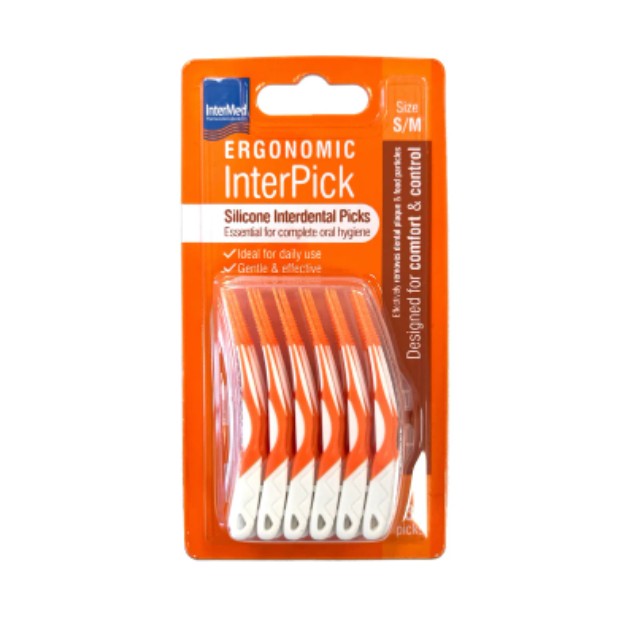 Intermed Μεσοδόντια Βουρτσάκια InterPick S/M Πορτοκαλί 36τμχ