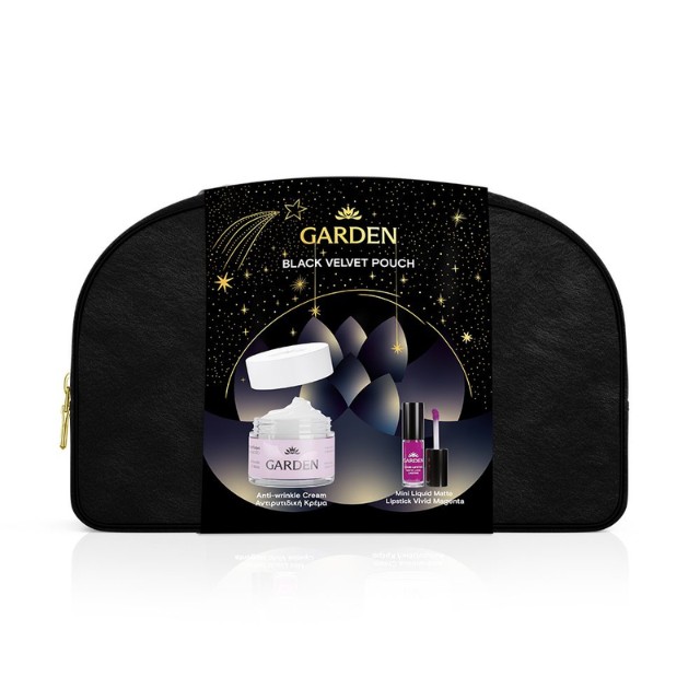 Garden Νεσεσέρ Black Velvet Pouch Anti-wrinkle Cream 50ml & Mini Liquid Matte Lipstick Vivid Magenta 2ml