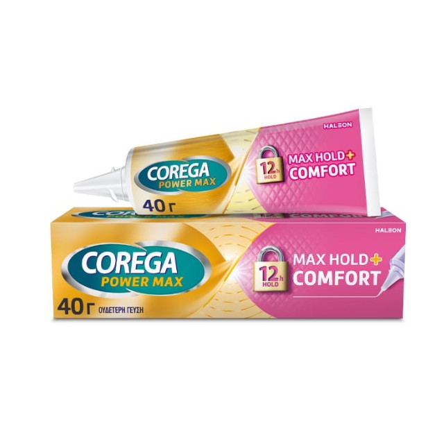 Corega Power Max Hold & Comfort Στερεωτική Κρέμα Τεχνητής Οδοντοστοιχίας 40gr