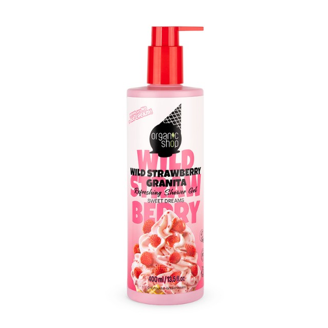 Natura Siberica Organic Shop Ice Cream Refreshing Shower Gel Wild Strawberry Granita Αφρόλουτρο 400ml