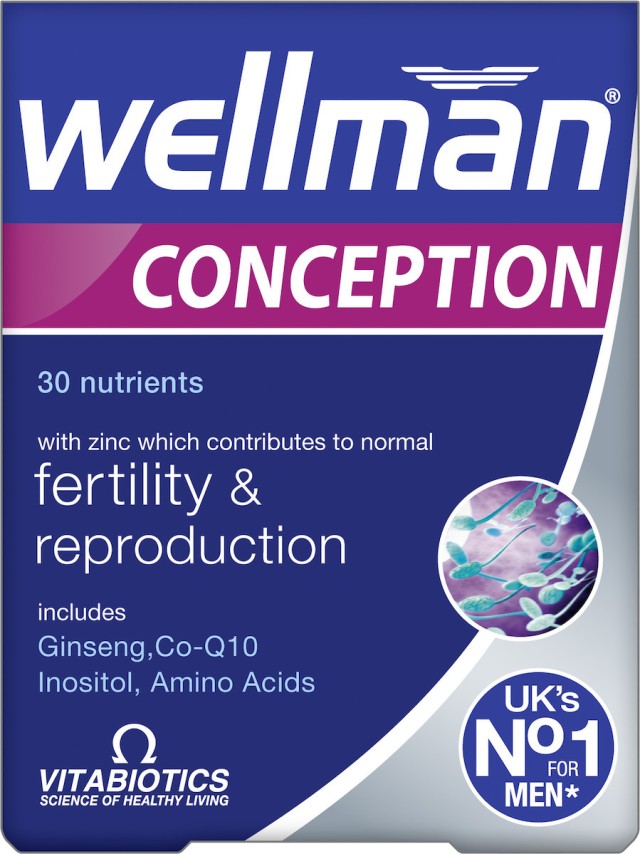 VITABIOTICS Wellman Conception, Συμπλήρωμα για την Ανδρική Αναπαραγωγική Υγεία, 30 Κάψουλες