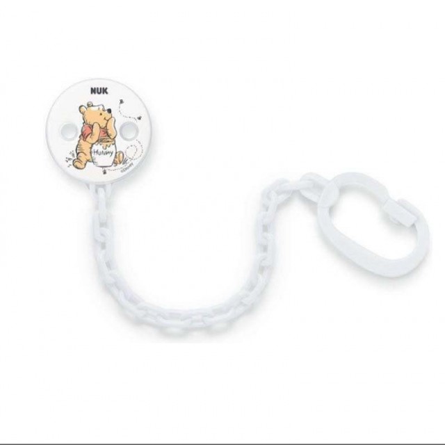 NUK Αλυσίδα Πιπίλας Disney Winnie The Poo Λευκό Για Ασφαλές Κρέμασμα Της Πιπίλας (10.256.483), 1τμχ