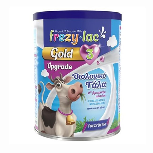 Frezyderm Frezylac Gold 3 Upgrade Βιολογικό Αγελαδινό Γάλα από τον 12 μήνα 900gr
